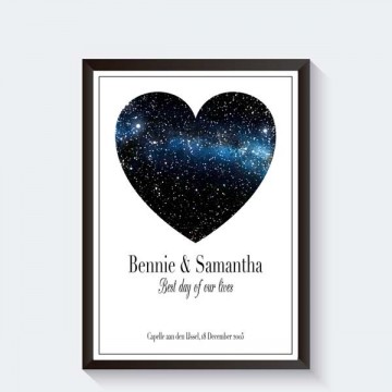 Sterren poster bruiloft cadeau