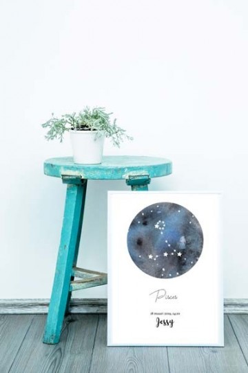 Sterrenbeeld poster met naam