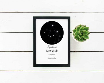 Sterrenbeelden poster trouwposter cadeau