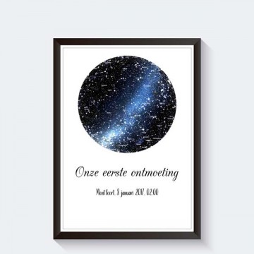 Sterrenhemel poster trouw cadeau