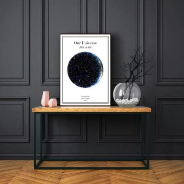 Sterrenkaart datum poster gepersoaliseerd