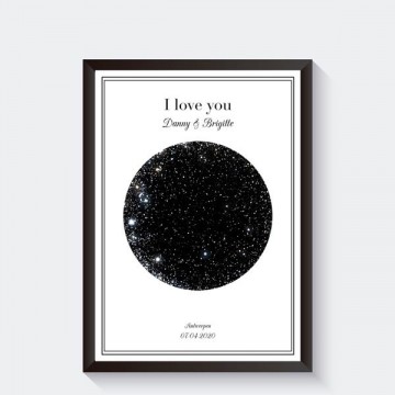 Sterrenposter huwelijk trouwcadeau