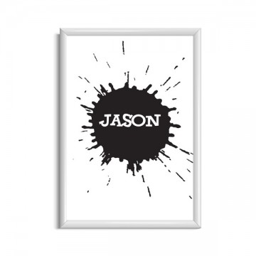 Stoere jongenposter met naam voor tienerkamer of kinderkamer