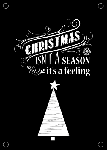 Tekst tuinposter kerst