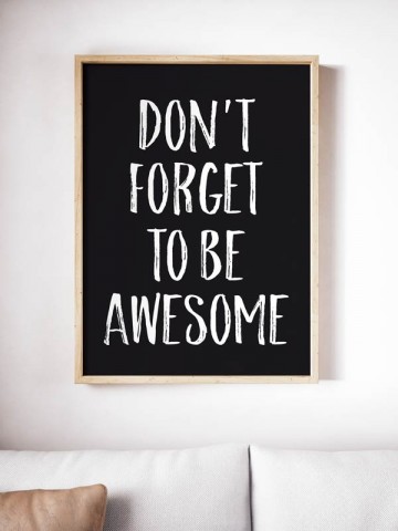 Tekstposter zwart wit scandinavisch