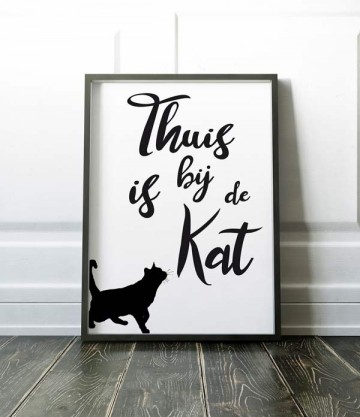 Thuis is waar de kat is frame grond