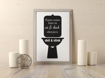 Toilet poster wc pot met grappige tekst