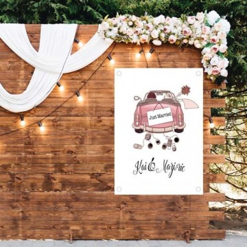 Trouwbanner tuin spandoek