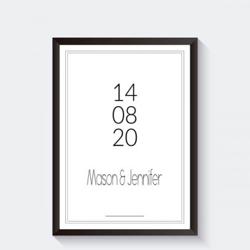 Trouwposter bestellen bruiloftcadeau idee