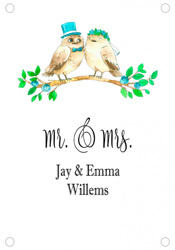 Trouwposter huwelijk spandoektekengebied 1