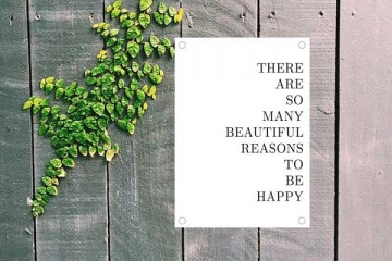 Tuin poster tekst quote zwart wit