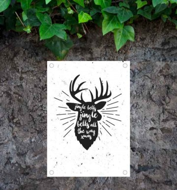 Tuinposter kerst jongle bells