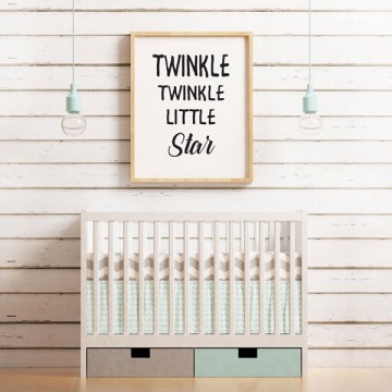 Twinkle twinkle little star frame boven bedje