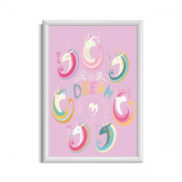 Unicorn set frame wit website