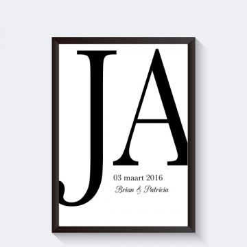 Verlovings poster cadeau gepersonaliseerd