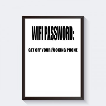 Wifi wachtwoord grappige tekstposter