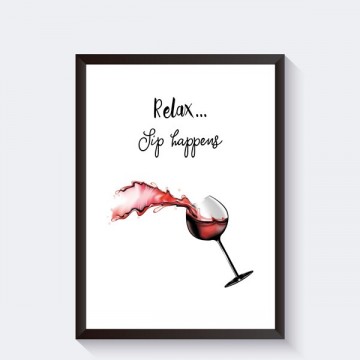 Wijnposter met leuke tekst