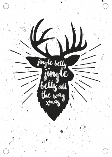 Winter tuinposter rendier