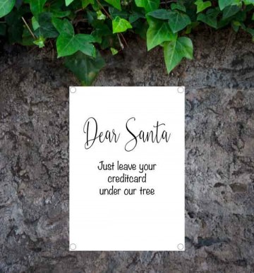 Winterposter voor in de tuin