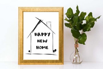 Zwart wit poster housewarming cadeau