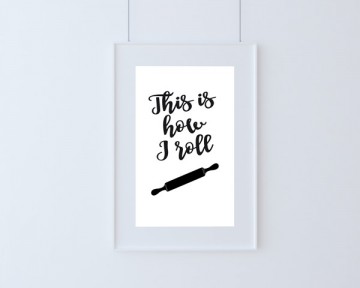 Zwart wit poster voor de keuken keukendecoratie