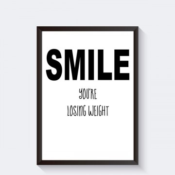 Zwart wit poster voor de wc decoratie