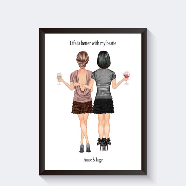 Bijzonder cadeau beste vriendin - posters Becca's Studio | Specialist in gepersonaliseerde vriendinnen