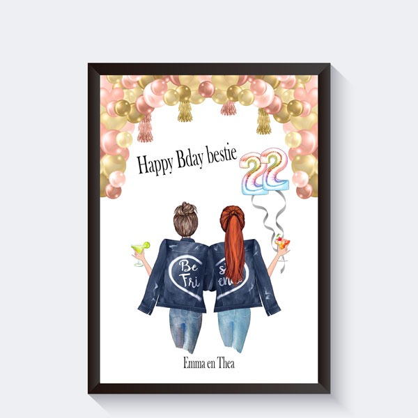 Piraat volume over het algemeen Cadeau voor vriendin idee - Verjaardagscadeau voor vriendin - Becca's  Studio | Specialist in gepersonaliseerde vriendinnen posters